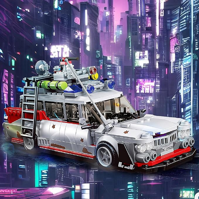 HI-REEKE Buster ECTO-1 Building Kit for Adult, Ghost Speed Champion Car Creator Building Blocks Toy Set Creator-605PCS