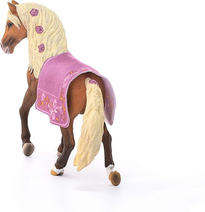 Schleich Horse Club Paso Fino Stallion Show Horse Figurine Toy - Realistic Detailed Show Horse Toy with Saddle Cover and Real Horse Details, for Boys and Girls, Gift for Kids Ages 5+