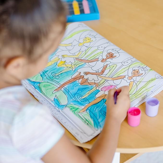 Melissa & Doug Jumbo 50-Page Kids' Coloring Pad - Horses, Hearts, Flowers, and More - FSC Certified