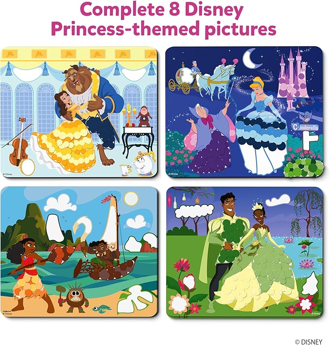 Skillmatics Art Activity - Dot It Disney Princess, No Mess Sticker Art for Kids, DIY Craft Kits, Scrapbooking, Valentine's Day Gifts for Girls & Boys Ages 3, 4, 5, 6, 7