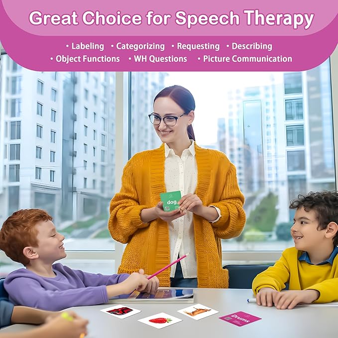 54 Noun Flashcards, Preschool Advanced Vocabulary Flash Cards for Toddlers 4-6, Jobs Time Season, Advanced Level Speech Therapy Materials for Special Education, Preschool Learning