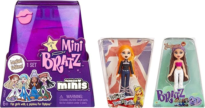 MGA's Miniverse Bratz Minis - 2 Bratz Minis in Each Pack, Blind Packaging Doubles as Display, Y2K Nostalgia, Collectors Ages 6 7 8 9 10+