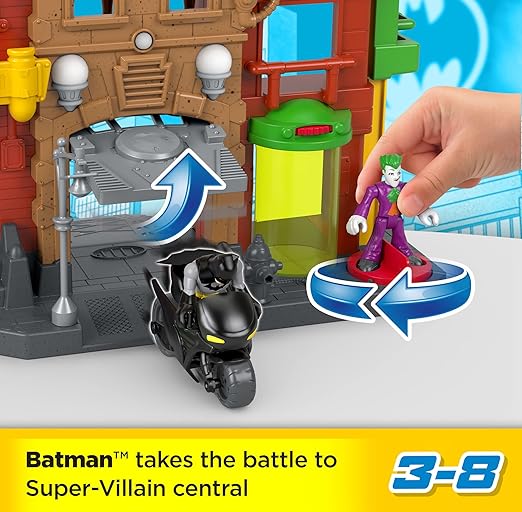 Fisher-Price Imaginext DC Super Friends Batman Toy, Crime Alley Playset with Figures & Accessories for Preschool Kids Ages 3+ Years