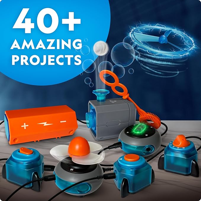 National Geographic Circuit Maker Kit - Electronics Kit for Kids with 40 Electrical Circuit Projects, Electric Circuit STEM Toy, Electronic Projects, Electrical Circuit Kit for Kids, Electricity Kit