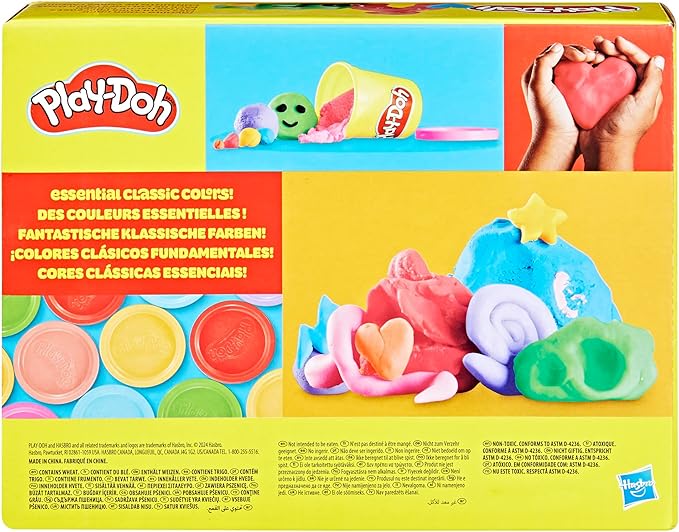 Play-Doh 9 Pack Favorite Color Set, Assorted Colors, 2 & 4 Ounce Modeling Compound Cans, Kids Arts & Crafts, Preschool Toys for 2 Year Old Girls & Boys & Up (Amazon Exclusive)