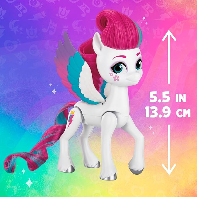 My Little Pony Toys Zipp Storm Style of The Day, 5-Inch Hair Styling Dolls with Fashions, Toys for 5 Year Old Girls and Boys