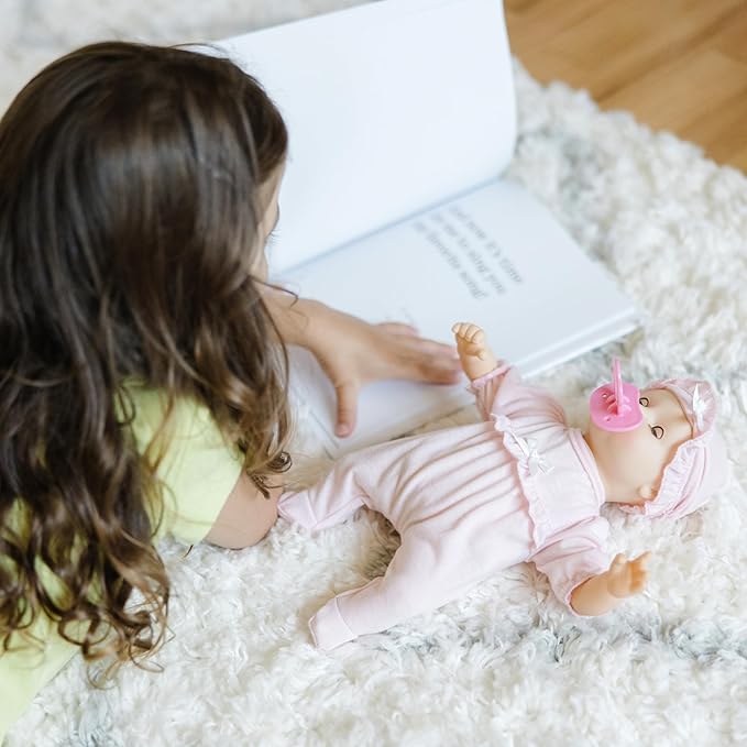 Melissa & Doug Mine to Love Jenna 12" Soft Body Baby Doll With Romper, Washable Doll Accessories, First Baby Dolls For Toddlers 18 Months And Up