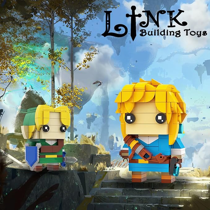 Breath of The Wild Link Building Sets for Adults Kids, Link Minifigure Building Kit,Game Player Collection Creative Building Blocks Model Toys,Compatible with Lego(248PCS)