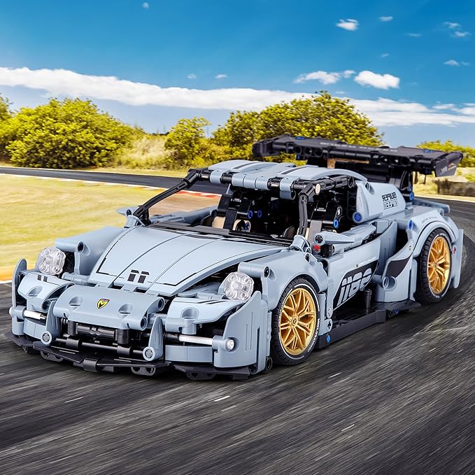 Technic Car Building Blocks Set for Adults, 1465 Pieces 1:14 Super Sports Car Model Building Kits, Racing Car Collectible Gifts for Men Teenagers Boys Aged 12+