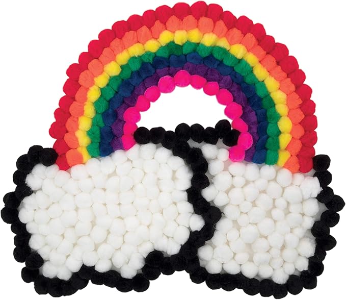 Creativity Street Pom Pons 100-Piece x 1 Inch, White