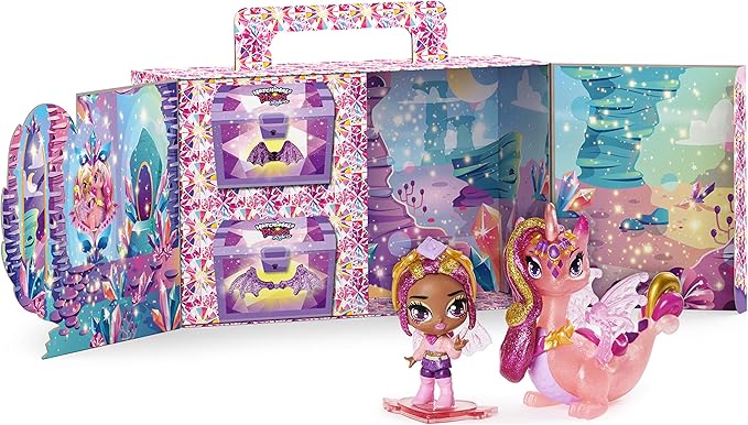 Hatchimals Pixies Riders, Crystal Charlotte Pixie and Draggle Glider Set with Mystery Feature