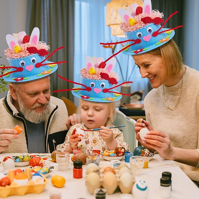 Easter Hat Kit for Children DIY Easter Chick Bunny Egg Crafts Kit