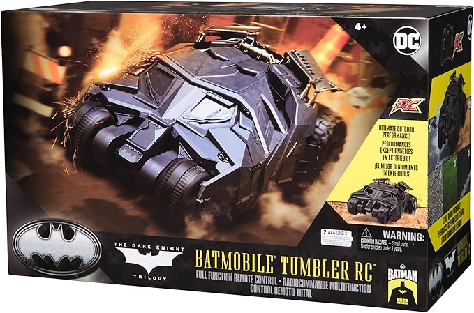 DC Comics Batman, Official Batmobile Tumbler RC, 1:15 Scale, 85th Anniversary Dark Knight Trilogy Special Edition Collectible Kids Toys for Boys Ages 4+