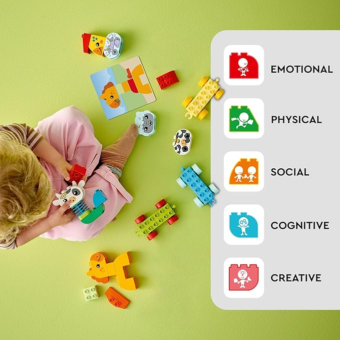 LEGO DUPLO My First Animal Train Building Set and Horse Toy, Educational Toy for Toddlers Ages 1-3 with 4 Animal Figures, Creative Nature Toy Birthday Gift for Animal Loving Preschoolers, 10412