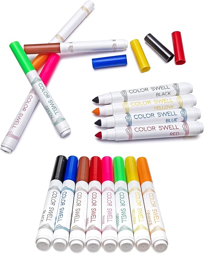 Color Swell Washable Markers 6 Boxes of 8 Vibrant Colors Perfect for Kids, Teachers, Adults, Parties, and Families…