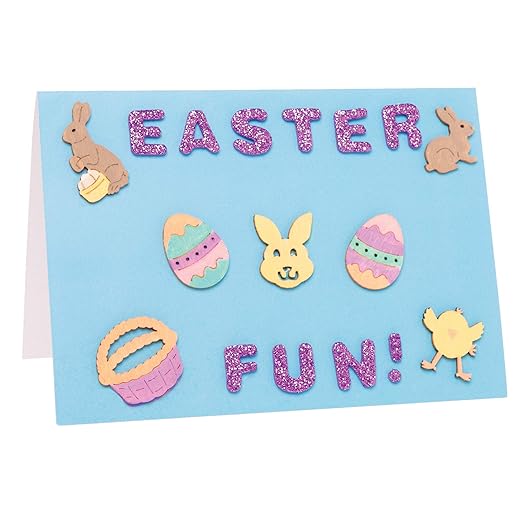Baker Ross AT476 Easter Mini Wooden Shapes - Pack of 50, Creative Art And Craft Supplies For Kids To Make And Decorate