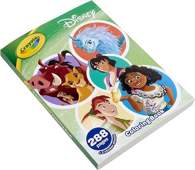 Crayola Disney Coloring Book (288pgs), Disney Sticker & Coloring Book for Kids, Disney Toys & Gifts, Stocking Stuffer for Girls & Boys, 3+