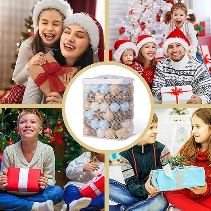GOGOSO Bear Ball Pit Balls Shapes BPA Free Plastic Play Balls Crush Proof Kids Toddlers Baby Pastel Pelotas Toy Shaped Giant Friendship Bracelet