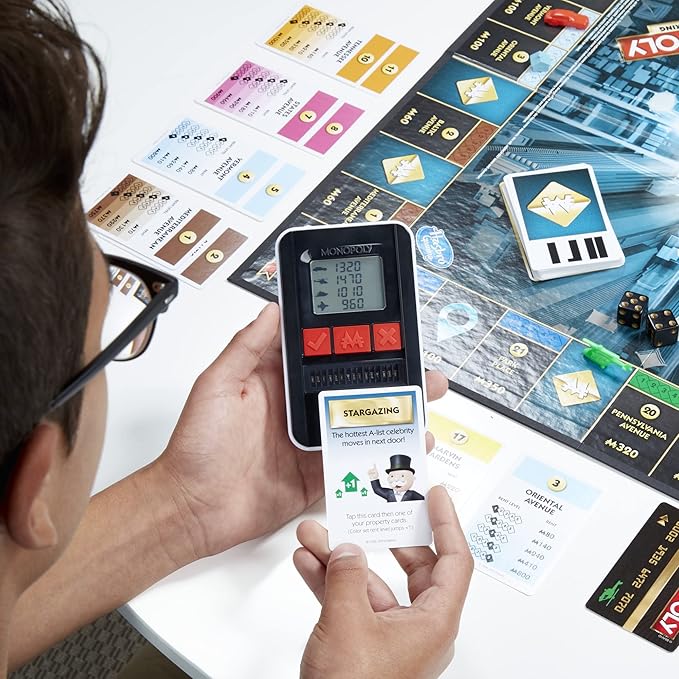 Hasbro Gaming Monopoly Ultimate Banking Edition Board Game for Families and Kids Ages 8 and Up, Electronic Banking Unit (Amazon Exclusive)