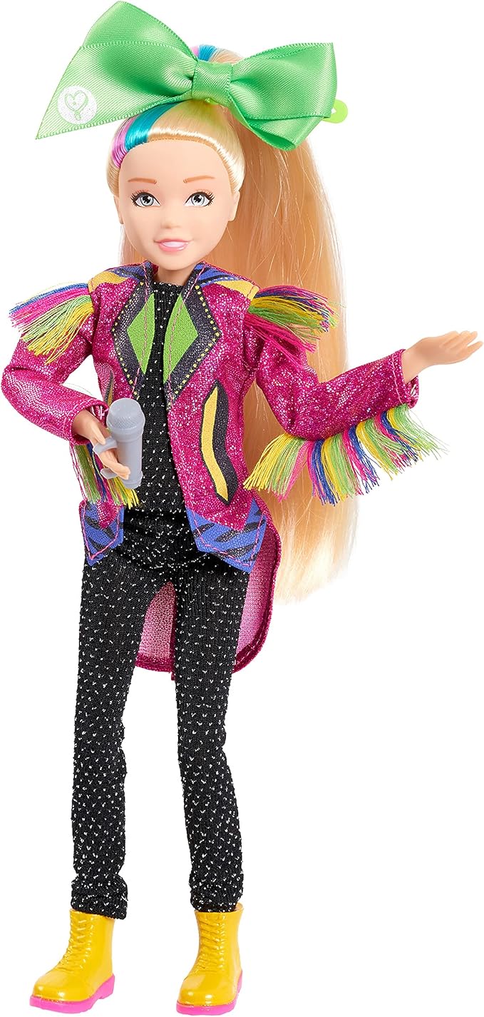 JoJo Siwa 10 Inch Singing Doll, Sings Hit Song Titled "Non-Stop", Pink Jacket with Rainbow Fringe, Kids Toys for Ages 6Up by Just Play