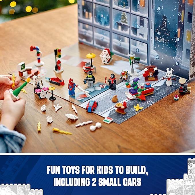 LEGO Marvel Spider-Man 2024 Advent Calendar for Kids - Small Buildable Superhero Models - Funny Christmas Gift for Boys and Girls Age 7+ 76293