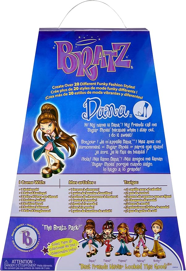 Bratz Original Fashion Doll Dana Series 3 with 2 Outfits and Poster, Collectors Ages 6 7 8 9 10+