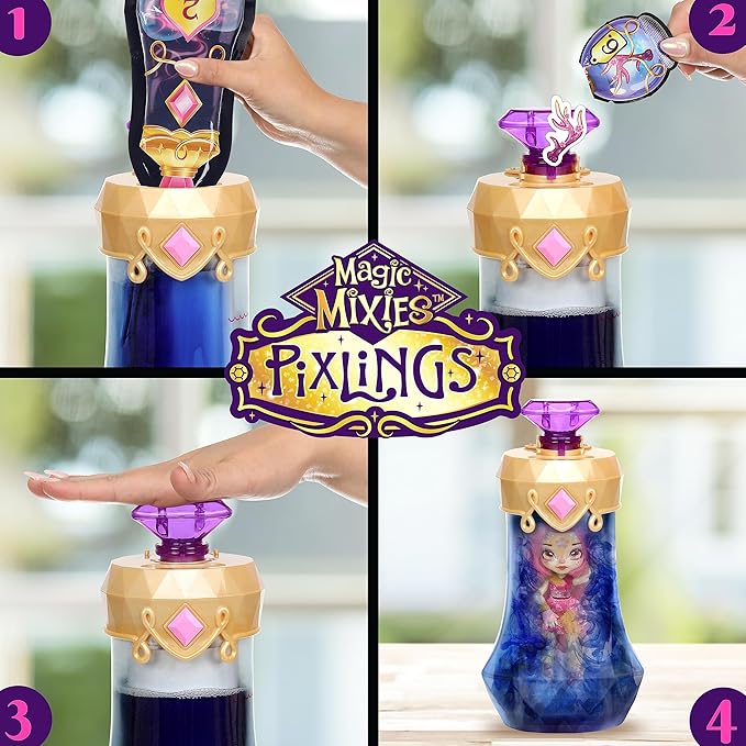 Magic Mixies Pixlings. Deerlee The Deer Pixling. Create and Mix A Magic Potion That Magically Reveals A Beautiful 6.5" Pixling Doll Inside A Potion Bottle! Gifts for Kids, Ages 5+