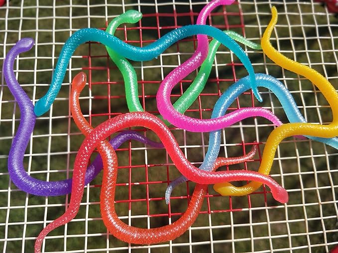 UpBrands 72 Stretchy Snakes Toys, Easter Egg Basket Stuffers, Pinata Filler, Small Classroom Prizes, Easter Egg Basket Stuffers, Pinata Filler, Small Classroom Prizes
