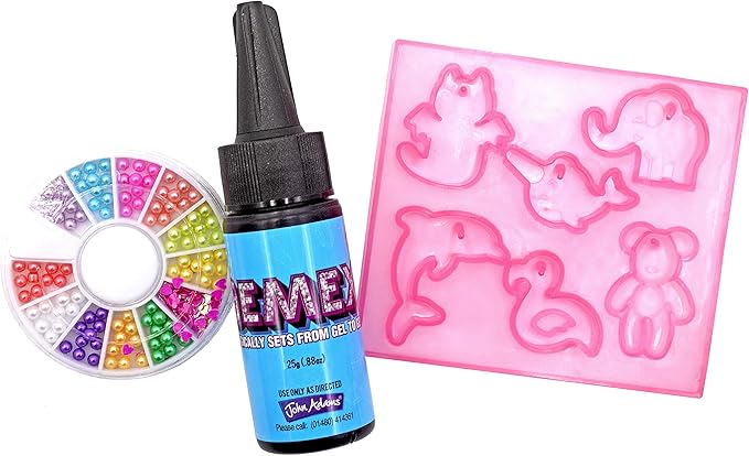 John Adams | GEMEX Refill Set: Magically Sets from Gel to gems! | Arts & Crafts | Ages 5+