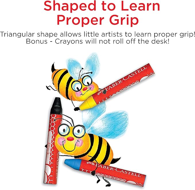 Faber-Castell Beeswax Crayons School Pack, 240 Jumbo Crayons - Art Tools for Education and Classroom,Black