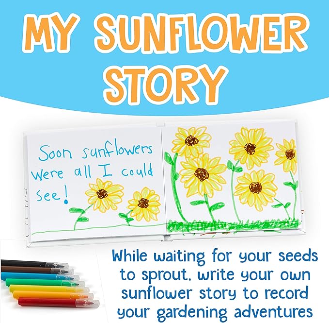 Creativity for Kids Sunflower Garden - Sunflower Growing Kit - Garden Set for Girls and Boys