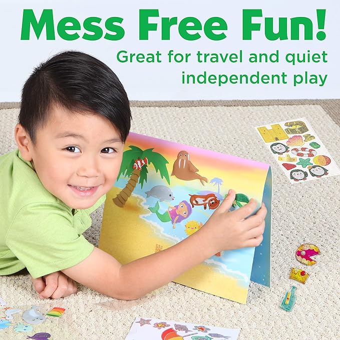 Creativity For Kids Sensory Sticker Playset - Magical Undersea Adventures - 50+ Sensory Stickers and Scenes - Gifts for Boys and Girls Ages 4+