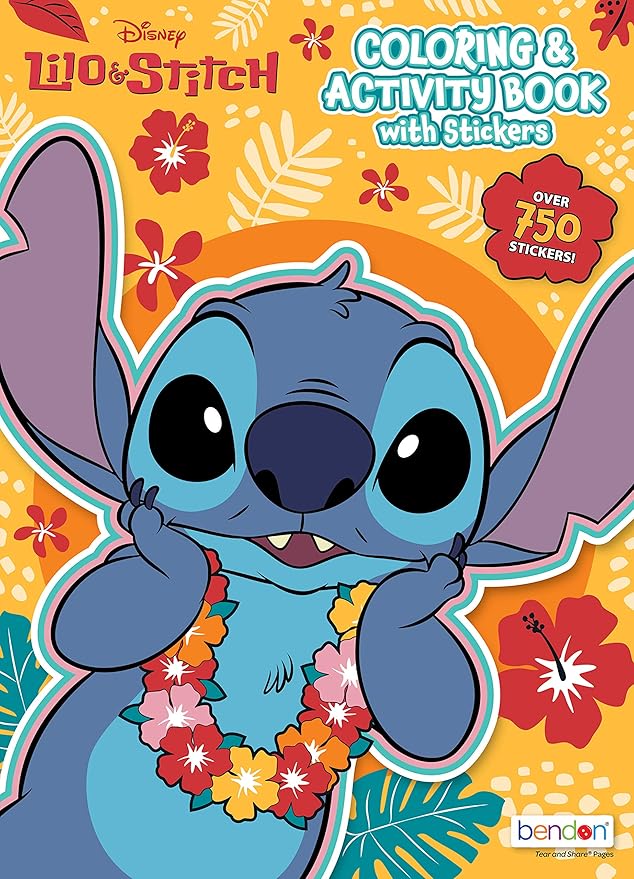 Disney Lilo and Stitch 24-Page Coloring and Activity Sticker Book with 750 Stickers 49285 Bendon