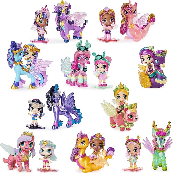 Hatchimals Pixies Riders, Crystal Charlotte Pixie and Draggle Glider Set with Mystery Feature
