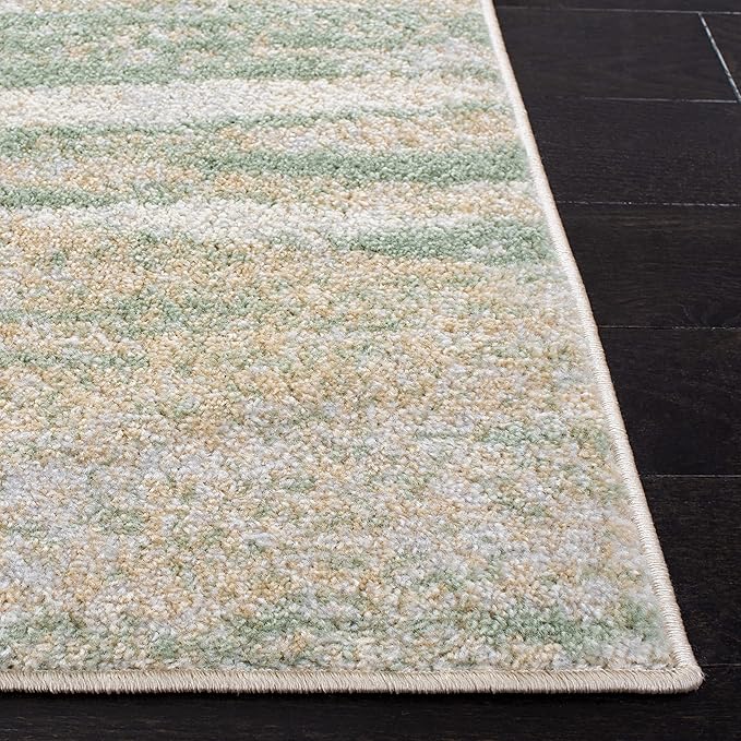 SAFAVIEH Adirondack Collection Runner Rug - 2'6" x 14', Ivory & Gold, Modern Abstract Design, Non-Shedding & Easy Care, Ideal for High Traffic Areas in Living Room, Bedroom (ADR112D)