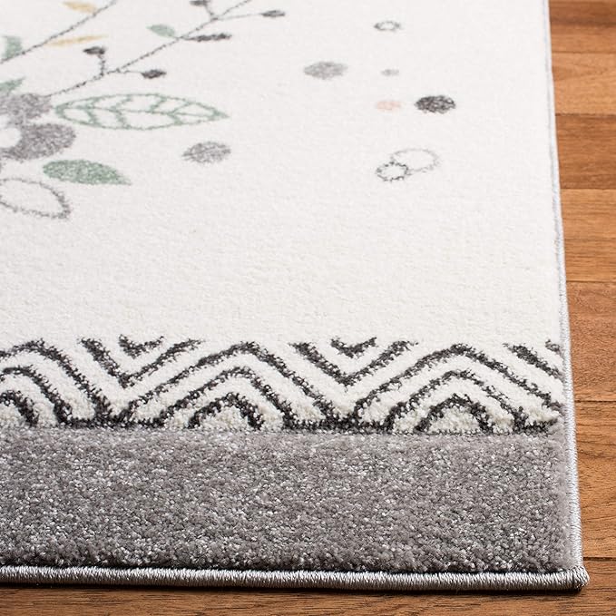 SAFAVIEH Carousel Kids Collection Accent Rug - 2'3" x 4', Ivory & Pink, Non-Shedding & Easy Care, Ideal for High Traffic Areas for Boys & Girls in Playroom, Nursery, Bedroom (CRK187A)