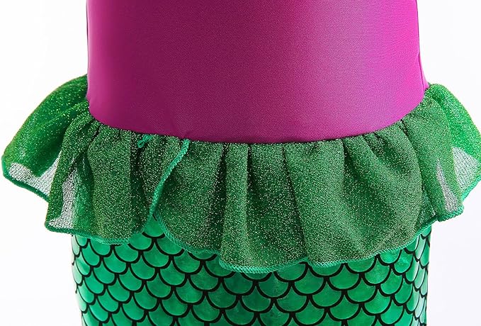 Little Girl Luxury Mermaid Costume Princess Dress for Girls with Accessories