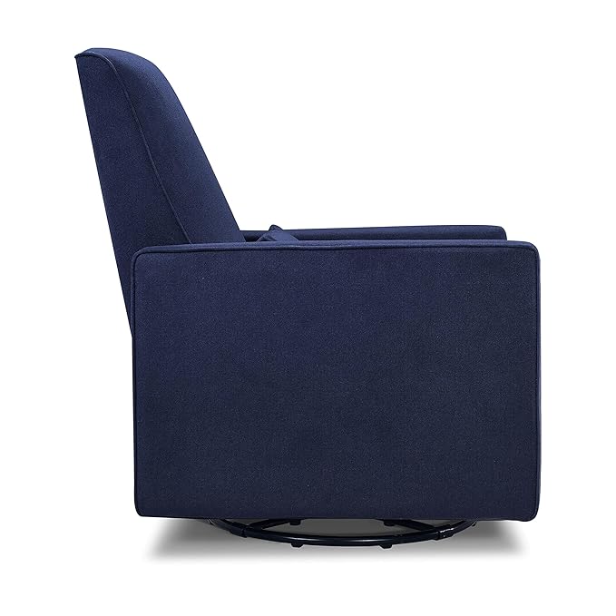 DaVinci Piper Upholstered Recliner and Swivel Glider in Navy, Greenguard Gold & CertiPUR-US Certified