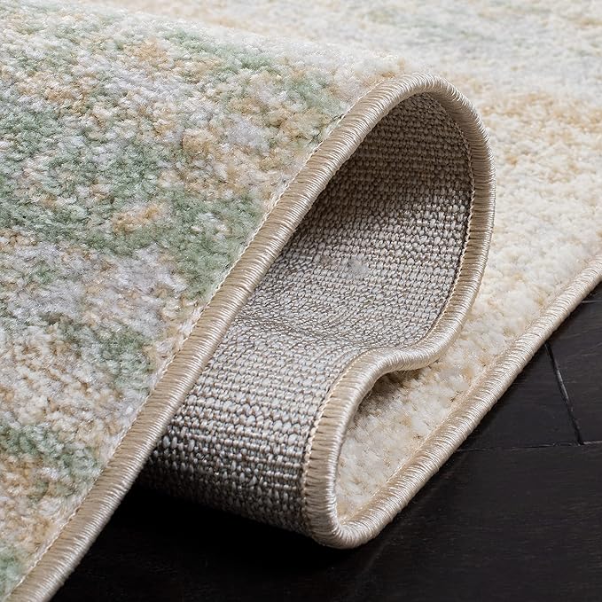 SAFAVIEH Adirondack Collection Runner Rug - 2'6" x 14', Ivory & Gold, Modern Abstract Design, Non-Shedding & Easy Care, Ideal for High Traffic Areas in Living Room, Bedroom (ADR112D)