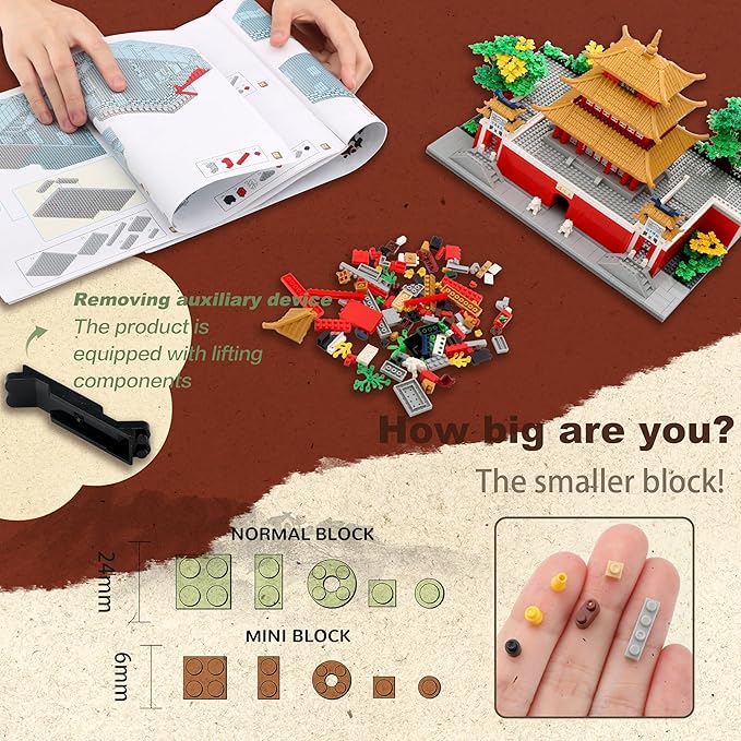 Chinese Famouse Architecture Micro Building Blocks Model Set for Adults - Yueyang Tower 2236 PCS