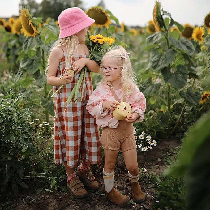 mushie Silicone Snack Cup | Spill Proof Food Container for Toddler and Baby (Daffodil)