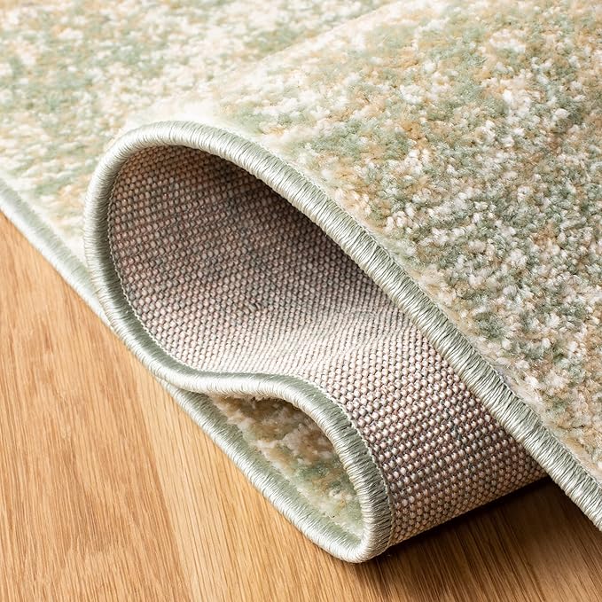 SAFAVIEH Adirondack Collection Runner Rug - 2'6" x 6', Ivory & Sage, Modern Abstract Design, Non-Shedding & Easy Care, Ideal for High Traffic Areas in Living Room, Bedroom (ADR112W)