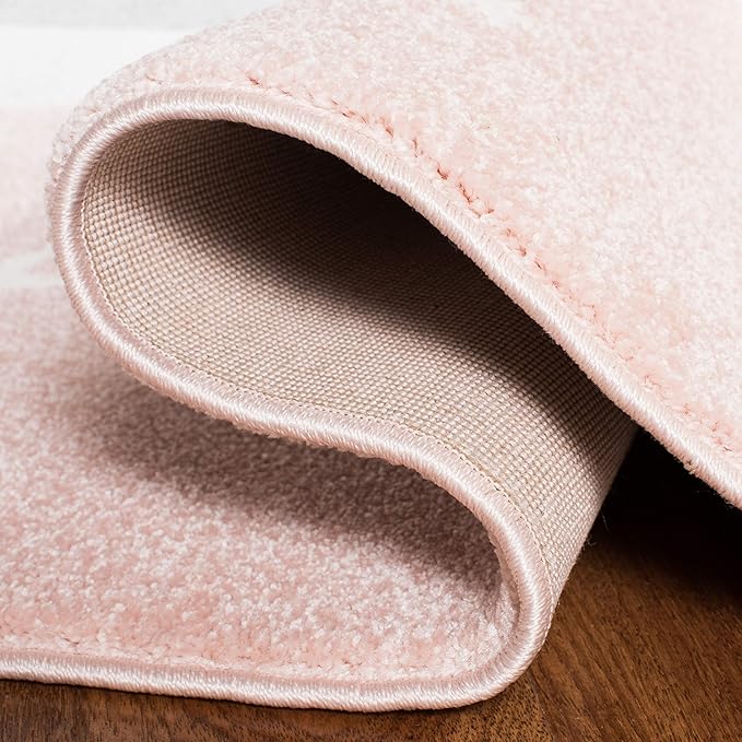 SAFAVIEH Carousel Kids Collection Runner Rug - 2' x 8', Pink & Ivory, Doe Design, Non-Shedding & Easy Care, Ideal for High Traffic Areas for Boys & Girls in Playroom, Nursery, Bedroom (CRK191P)
