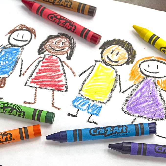 Cra-Z-Art Jumbo Crayon Bulk Class Pack 200ct 8 Assorted Colors, 25 Jumbo Crayons in Each Color, Back To School Supply List Essential, Bulk Pack for School Supply Rooms and In Class For Teachers