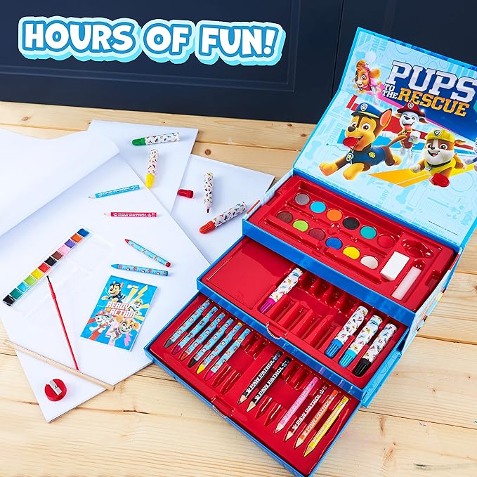 PAW PATROL Art Set, Colouring Sets for Children, Over 40 Art Supplies for Kids (Multicolor)