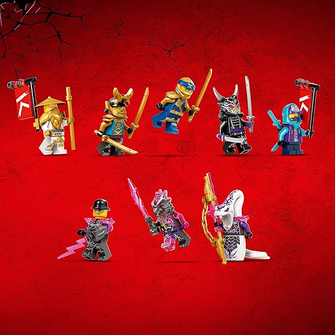 LEGO NINJAGO Nya's Samurai X MECH Action Figure, 71775 Robot Ninja Toy with Golden Jay Plus 7 Minifigures