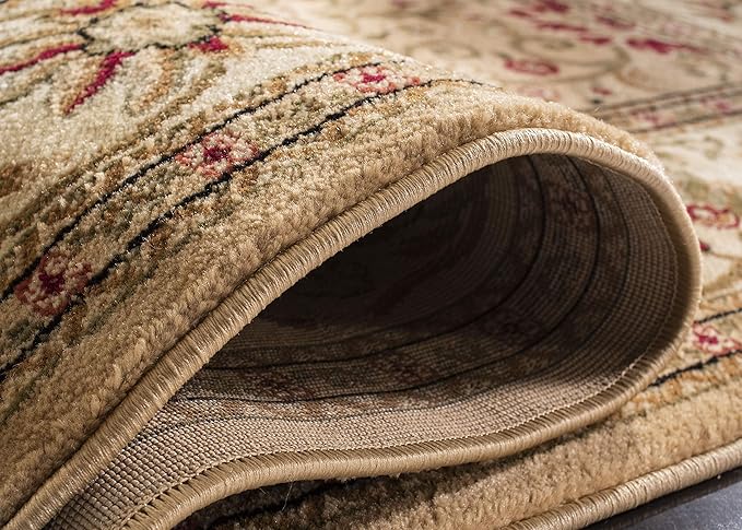 SAFAVIEH Lyndhurst Collection Runner Rug - 2'3" x 20', Beige & Ivory, Traditional Oriental Design, Non-Shedding & Easy Care, Ideal for High Traffic Areas in Living Room, Bedroom (LNH212D)