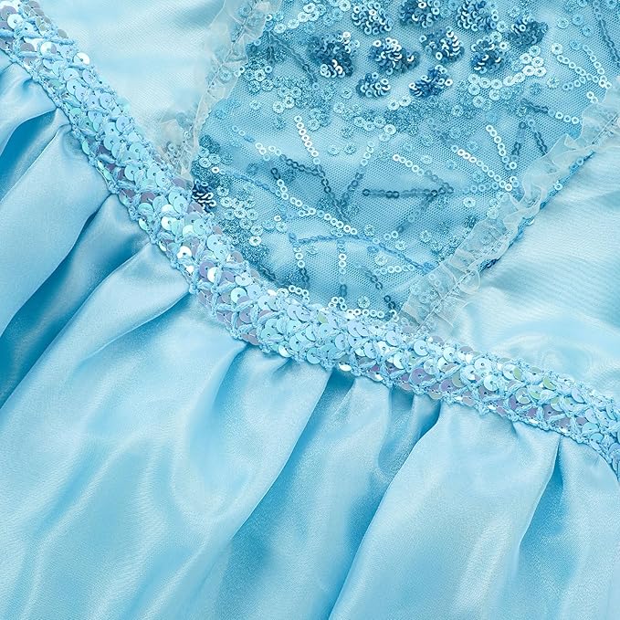 Princess Dresses for Girls - Graceful Sequin Princess Costume with Accessories - Dress Up Clothes for Halloween