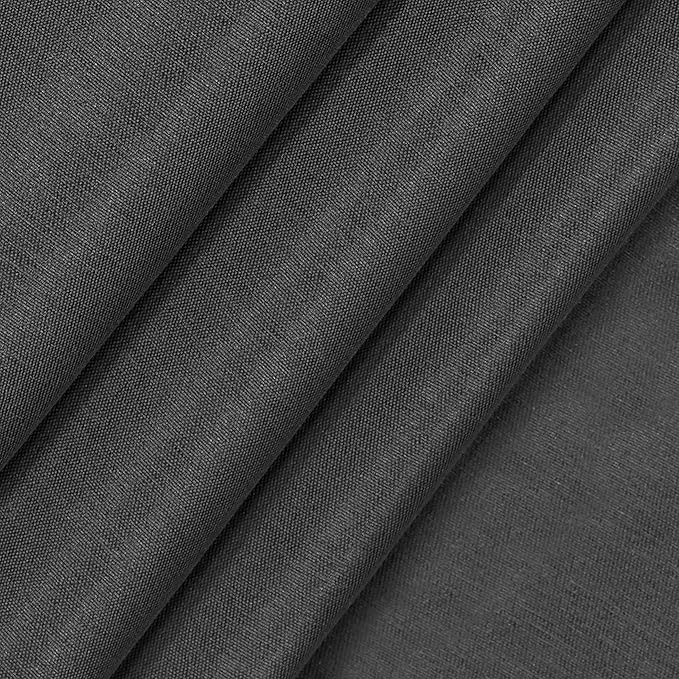 Eclipse Fresno Modern Blackout Thermal Rod Pocket Window Curtain for Bedroom (1 Panel), 52 in x 108 in, Charcoal