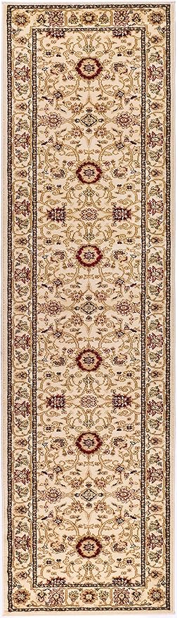 SAFAVIEH Lyndhurst Collection Runner Rug - 2'3" x 22', Ivory & Ivory, Traditional Oriental Design, Non-Shedding & Easy Care, Ideal for High Traffic Areas in Living Room, Bedroom (LNH212L)
